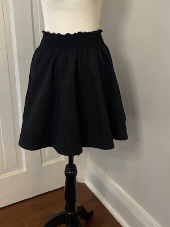 kate spade Dresses & Skirts - Kate Spade Saturday Black Linen/Cotton Blend Skirt Size Small Elastic, Pockets